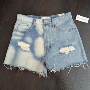 PacSun Ultra High‎ Rise Vintage Denim Short Bleach Cutoff Distressed Women's 26